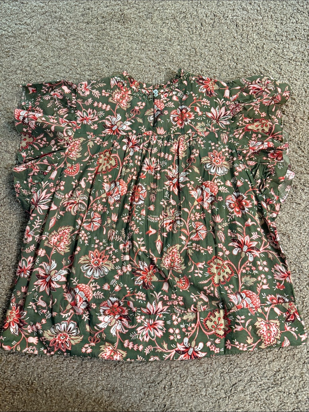 Sundance Women’s Green Floral Smocked Top - Picture 9 of 9